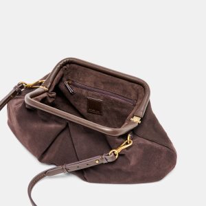 Sahara Clutch Espresso Suede