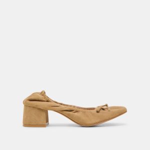 Karmin Heels Dk Taupe Suede