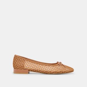 Ulicia Ballet Flats Coral Woven Mesh
