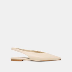 Kendle Flats White Leather
