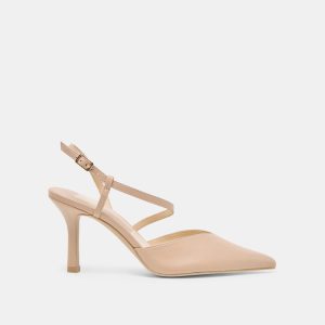 Kamra Heels Beige Leather