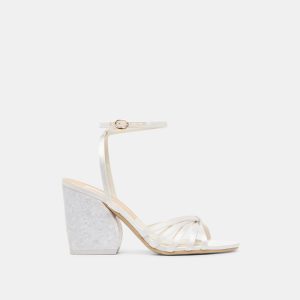 Ronica Heels True White Satin