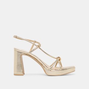 Odete Heels Gold Leather