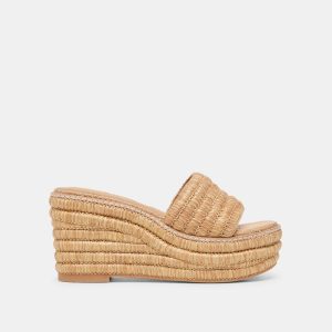 Throne Wedges Lt Natural Raffia