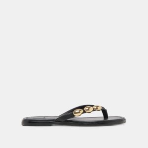 Juny Sandals Black Leather